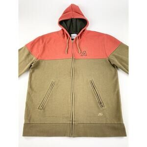 AG Analog Burton Hoodie Sweatshirt Men’s Large Snowboarding Skater Brown Orange